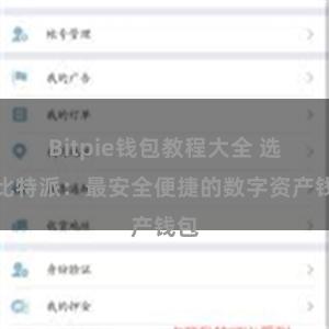 Bitpie钱包教程大全 选择比特派：最安全便捷的数字资产钱包