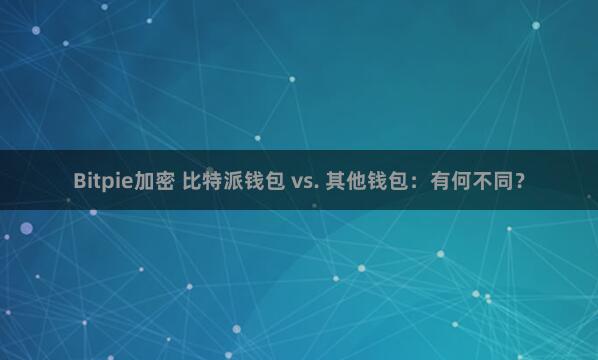 Bitpie加密 比特派钱包 vs. 其他钱包：有何不同？