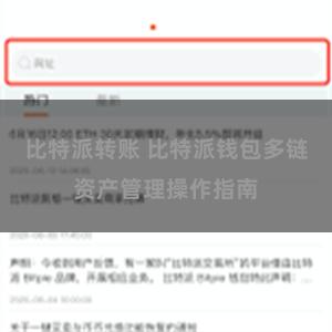 比特派转账 比特派钱包多链资产管理操作指南