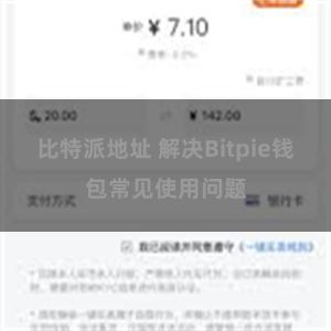 比特派地址 解决Bitpie钱包常见使用问题