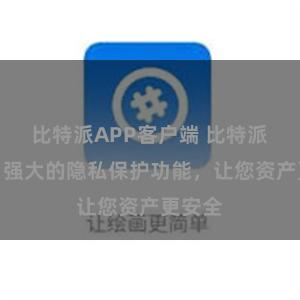 比特派APP客户端 比特派钱包：强大的隐私保护功能，让您资产更安全