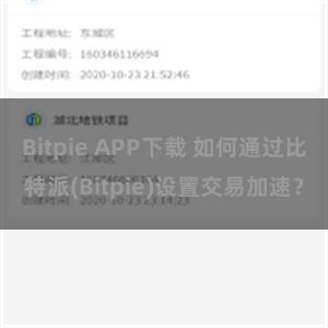 Bitpie APP下载 如何通过比特派(Bitpie)设置交易加速？