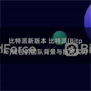 比特派新版本 比特派(Bitpie)钱包的团队背景与技术实力