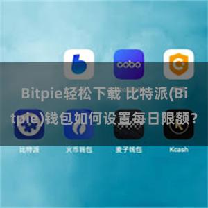 Bitpie轻松下载 比特派(Bitpie)钱包如何设置每日限额？