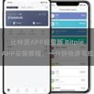 比特派APP轻量版 Bitpie APP安装教程，一分钟快速完成