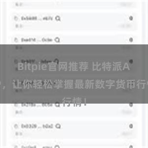 Bitpie官网推荐 比特派APP，让你轻松掌握最新数字货币行情！